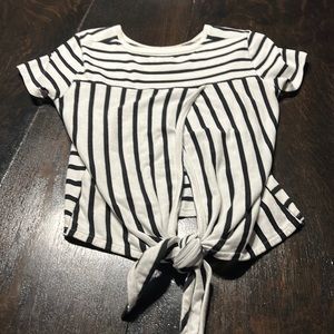 Adorable high quality Madewell striped tie back top